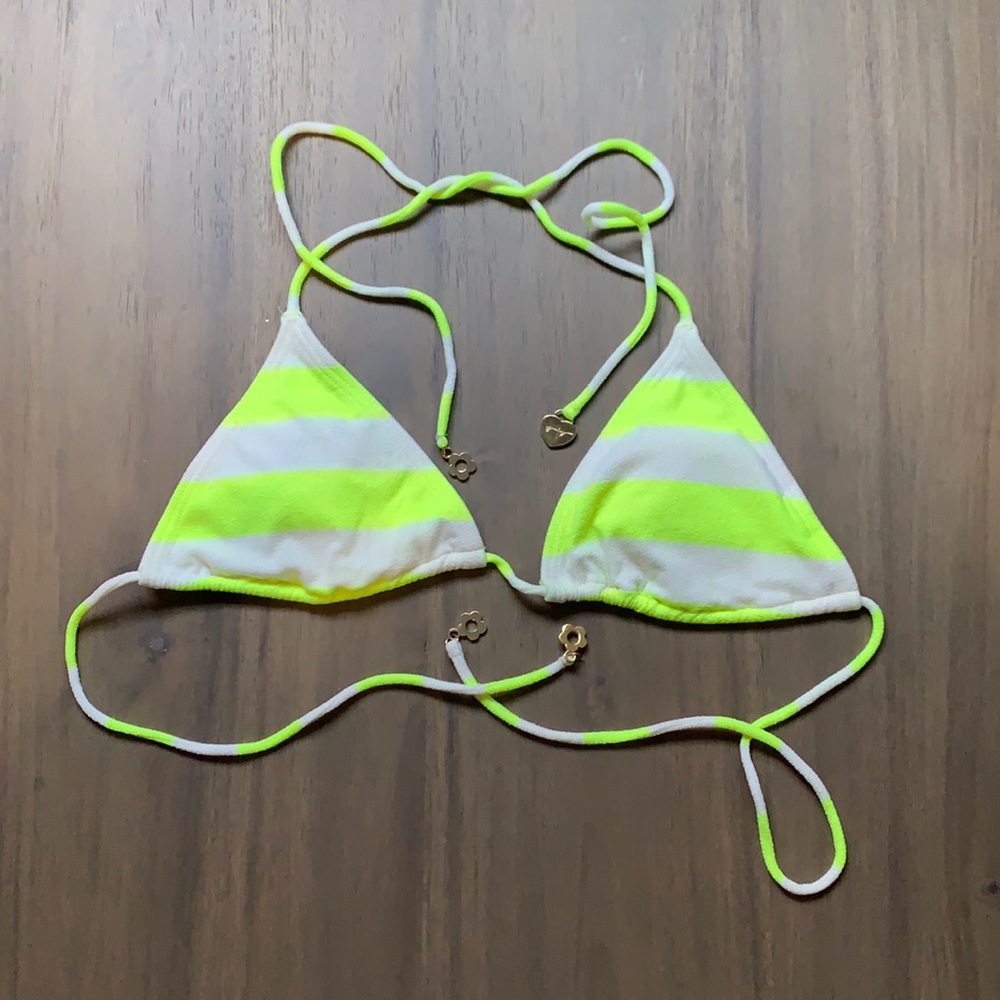 Juicy Couture Striped Bikini Top size M